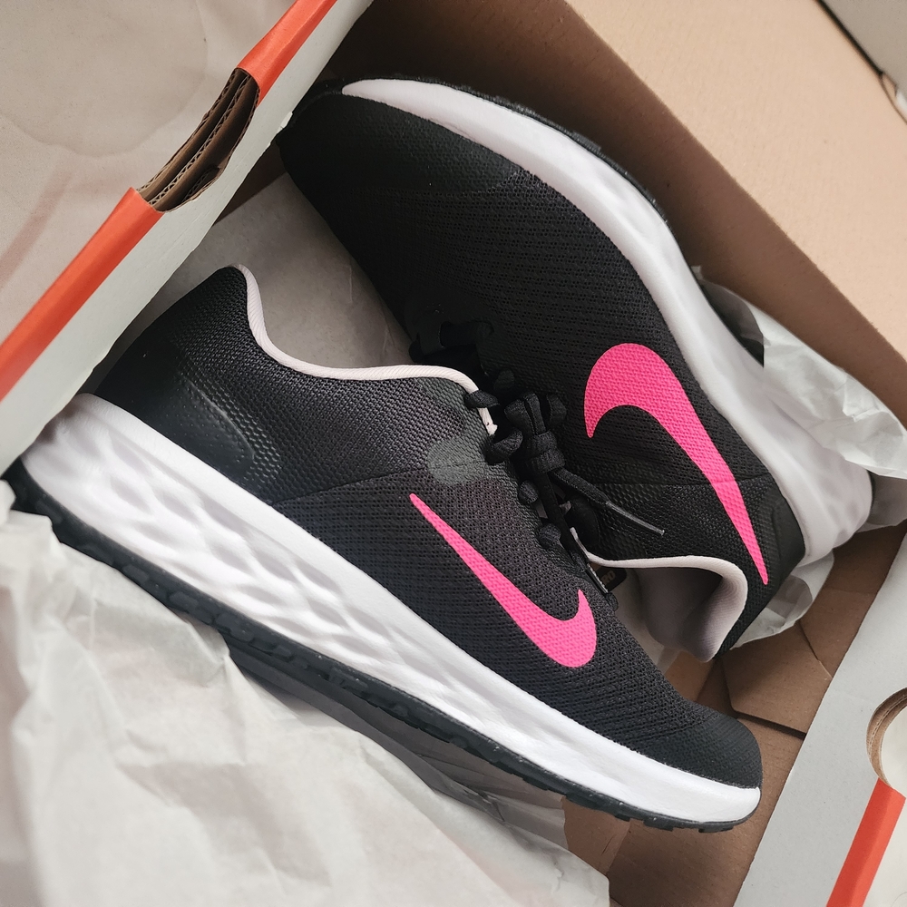 Nike Black and Pink Athletic Sneakers